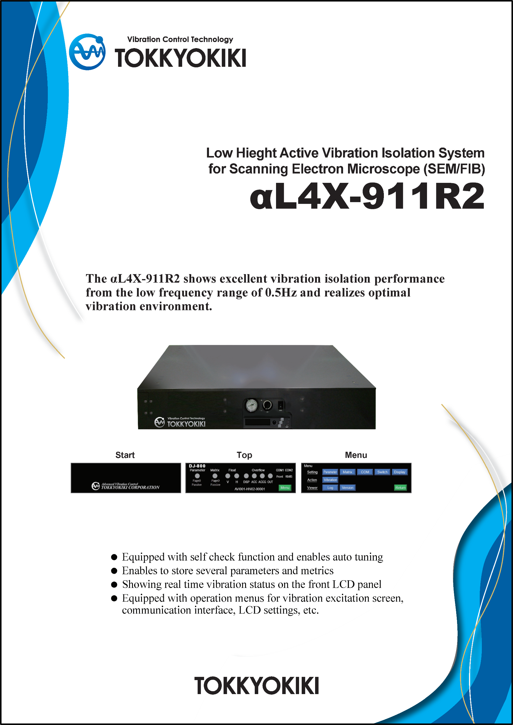 Low Hieght Active Vibration Isolation System for Scanning Electron Microscope (SEM/FIB)