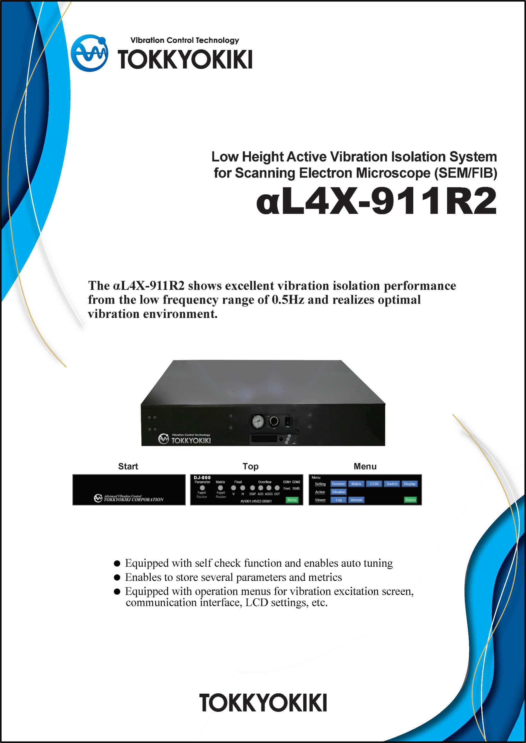 Low Height Active Vibration Isolation System for Scanning Electron Microscope (SEM/FIB)